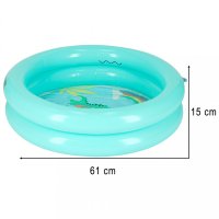 Piscina gonflabila pentru copii 61 cm Turcoaz - 7