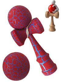Kendama profesionala, Bila din lemn, Crack + Sticker pentru telefon, 86KD - 6