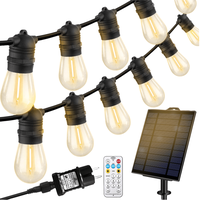 Ghirlanda Luminoasa cu Panou Solar, de 25m/30m cu 25/30 becuri cu lumina calda, cu Telecomanda - 30m - 3