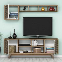 Comoda TV İnci - Walnut, Crem - 2