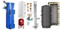 Centrala pe combustibil solid Fornello Turbo 25 kW cu Puffer de 800 litri si accesorii complete - 1