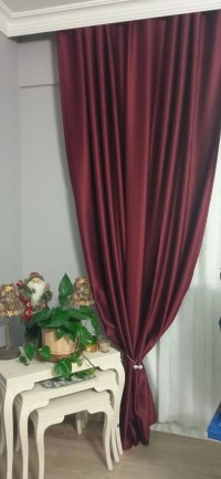 Perdea  Blackout opaca bordo,50x260 cm,50021 - 1