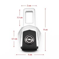 Set 2x Adaptoare Centura Siguranta Falsa MRG M1089,Piele Chrome Opel - 1