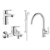 Set baterii baie si bucatarie Grohe Bauedge bara(GRO112927,31367001) - 1