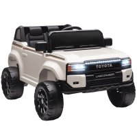 AIYAPLAY Mașină Electrică pentru Copii TOYOTA Land Cruiser 12V cu Telecomandă, Alb, Vârsta 3-6 Ani - 1