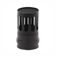 Grila de evacuare Fornello din otel de 1,2 mm pentru centrale si seminee pe peleti, 100 mm, cu garnitura siliconica, fabricata in Italia - 1