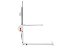 Bariera de protectie pentru pat copii KikkaBoo I am Safe Grey 120 cm,fixare stabila,rabatabila,potrivita pentru saltele de la 12-20 cm,colturi rotunjite,material textil de inalta calitate - 2