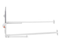 Bariera de protectie pentru pat copii KikkaBoo I am Safe Grey 120 cm,fixare stabila,rabatabila,potrivita pentru saltele de la 12-20 cm,colturi rotunjite,material textil de inalta calitate - 4