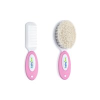 Set pieptan si perie din peri naturali BabyJem Pink - 3