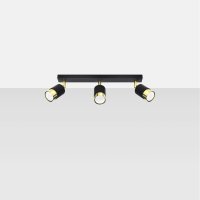 Lustra Sollux Nero Auriu 45x5x18 cm - Design Modern si Iluminare Reglabila - 2