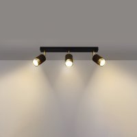 Lustra Sollux Nero Auriu 45x5x18 cm - Design Modern si Iluminare Reglabila - 3