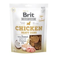 BRIT Jerky Chicken Treats with Insect Coins for Dogs, 200g - 1