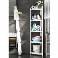 Raft metalic pliabil pentru colt, 5 niveluri, 157x51x51cm - 1