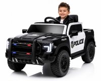 Masinuta electrica Police P5 pentru copii, 4 motoare de 45W, acumulator 12V7Ah, telecomanda 2.4G, scaun din piele, roti EVA, lumini LED, bluetooth, USB, card micro SD, intrare MP3 - 9