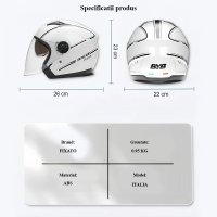 Casca Moto/Scuter FIXATO Italia, Viziera Dubla, Protectie UV, marime universala 56-62cm, Gr - 5