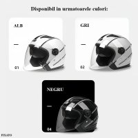 Casca Moto/Scuter FIXATO Italia, Viziera Dubla, Protectie UV, marime universala 56-62cm, Gr - 7