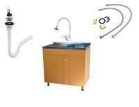 Set Chiuveta Fag 80 cm cu Baterie Flexibila si Sifon de Scurgere - 4