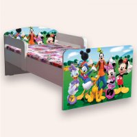 Pat copii Clubul lui Mickey cu manere, pentru 2-6 ani, 130 x 60 cm - 2