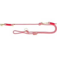 Trixie Lesa Coarda Reglabila, S - XL: 2 m/ 10 mm, Rosu/ Crem - 1