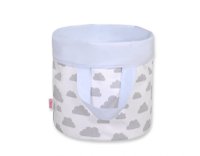 Cos rotund pentru depozitare jucarii size S Clouds Grey Blue - 2