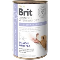 BRIT VD Gastrointestinal, XS-XL, Somon, dietă veterinară, conservă hrană umedă fără cereale câini, sistem digestiv, (în aspic), 400g - 2