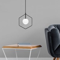 Lustra Geometri - 11075 Negru/Alb - 1