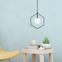 Lustra Geometri - 11075 Negru/Alb - 2