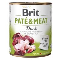 BRIT Pate & Meat Rață pentru Câini, Conservă Umidă Fără Cereale, 800g - 1