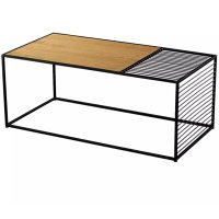 Masa de cafea Deco Homs,seria D-710,100 x 40 x 55cm, nuc/negru - 1