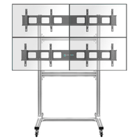 Stand TV Onkron FSPRO2L22-S pentru VideoWall, compatibil cu 4 ecrane de 43-55 inch - 1