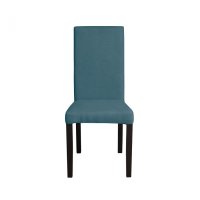 Scaun living TEO, picioare lemn wenge, stofa turcoaz, 46x60x98 cm - 1