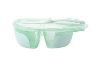 Set Castron cu 2 compartimente si lingurita KikkaBoo Tasty Mint - 1
