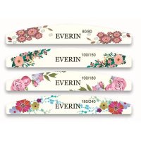 Pilă Unghii Everin 80/80 | Pilă Profesională Extra Abrazivă Manichiură - 1