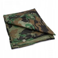 Prelata impermeabila Army Camouflage 10x15m cu inele metalice, 80g/m² - 1