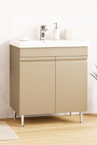 Set Baza front MDF si Lavoar seria 786, montat, 70 cm, cappuccino - 1