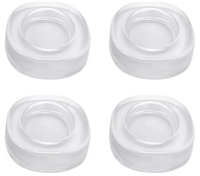 Set 4 picioruse TRANSPARENTE din silicon antivibratie pentru masina de spalat - 1