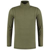 Bluza Korda Kool Quick Dry Long Sleeve Zip Neck, Olive (Marime: M) - 1