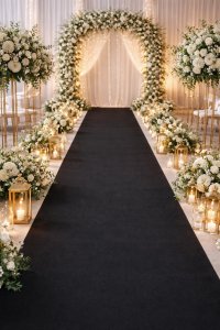 Mocheta Delta pentru evenimente, traversa neagra, tesatura plata, 200x200 cm, 610 g/mp - 2