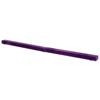 Trava de Gimnastica Homcom Pliabila din Lemn, Violet, 210x10x6.5cm - 1