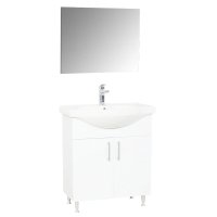 Set Baza cu Lavoar si Oglinda seria 005, eco, 70 cm, alb - 1