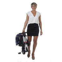 Tricicleta pentru copii Qplay Nova Albastru Inchis ultrapliabila, roti Eva, cadru din aluminiu, scaun rotativ, sistem roata si ghidon liber, varsta 10 luni+ - 3