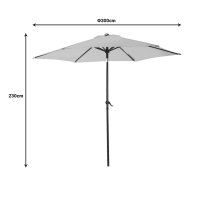 Umbrelă de grădină Frow Gri 300x300x230 cm - 2