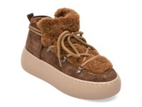 Ghete dama GRYXX QS729 maro din nabuc, cu talpa aderenta - 1