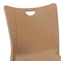 Scaun exterior Crafted plastic culoare cappuccino, picior de aluminiu - 2