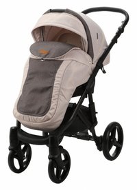 Carucior 3 in 1 pentru copii Adamex Barletta Full Linen TD2 Sweet Amaretto cu scaun auto iSize, landou reglabil, parte sport reglabila pana la orizontala, cadru cu suspensii - 3