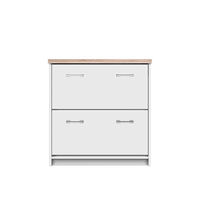 Pantofar TOP MIX, 2 usi tip clapeta, alb, 80x27x85 cm - 1