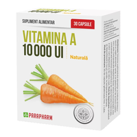 Vitamina A 10000 UI, 30 capsule, Parapharm - 1