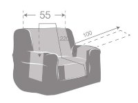 Husa Matlasata Fotoliu Impermeabila Oslo Bej, C01 (Microfibra) - 2