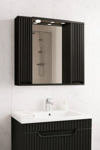 Oglinda seria 033, front MDF, negru, 80 cm - 1