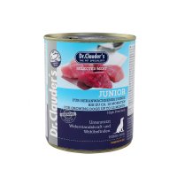DR. CLAUDER'S Selected Meat Junior, Vită și Pasăre, Conservă Hrană Umedă Fără Cereale pentru Câini Junior, 800g - 1